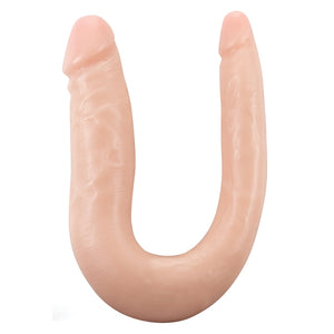 Dr. Skin Silicona Dr. Double Dong-Vainilla 12"