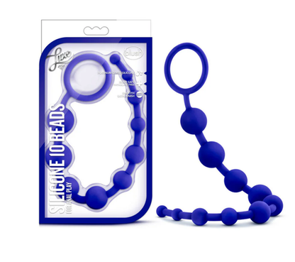 Blush Luxe Silicone 10 Beads Anal Toy – Indigo