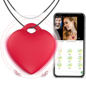 Collar de Corazón Vibrante con Aplicación