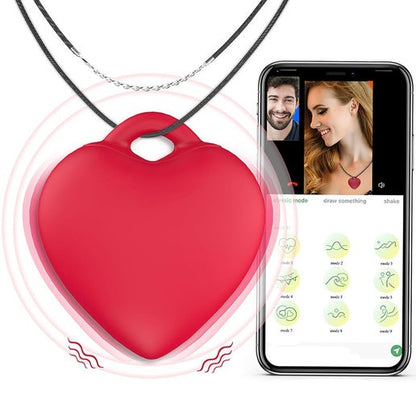 Collar de Corazón Vibrante con Aplicación