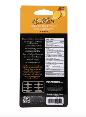 GoodHead Spray Para la Garganta Profunda To-Go Mango