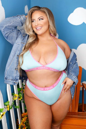 Vibes Fresh Halter Bralette & Booty Short